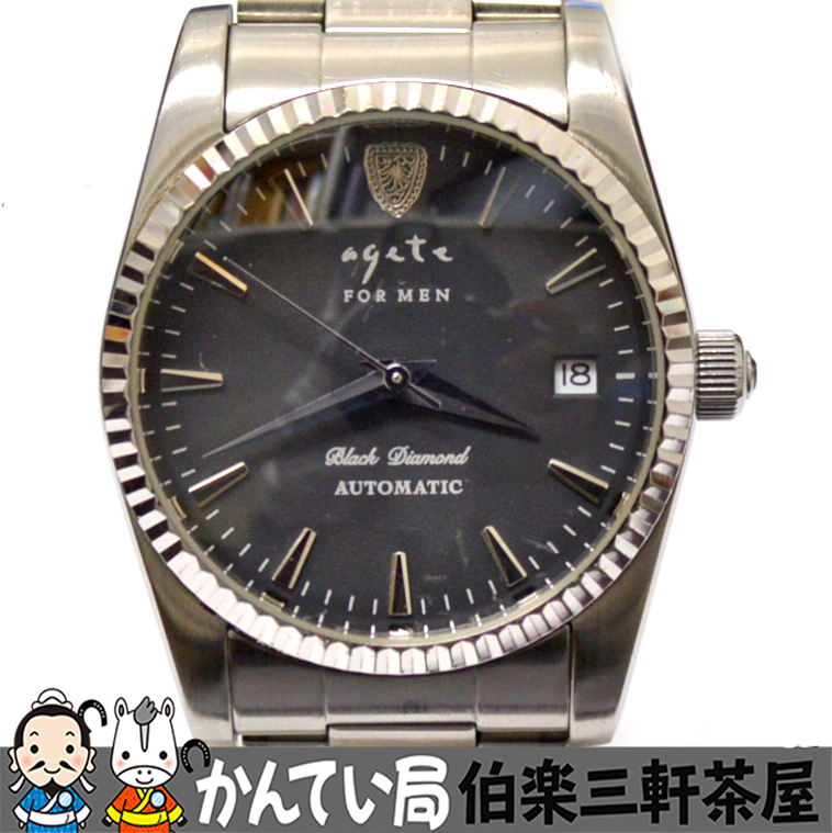 ageta【アガット】1308112007　ステンレススチール　オートマチック　メンズ腕時計【中古】_画像1