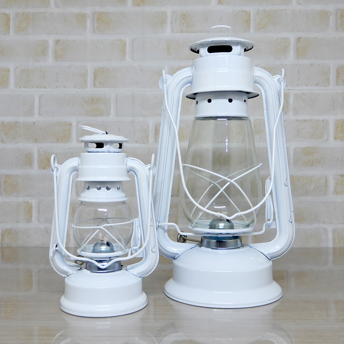 替芯4本付【送料無料】 新品 Hurricane Oil Lantern - White 8 & 12 Set 【日本未発売】◇ハリケーンランタン ホワイト 白 Junior Dietz_画像3