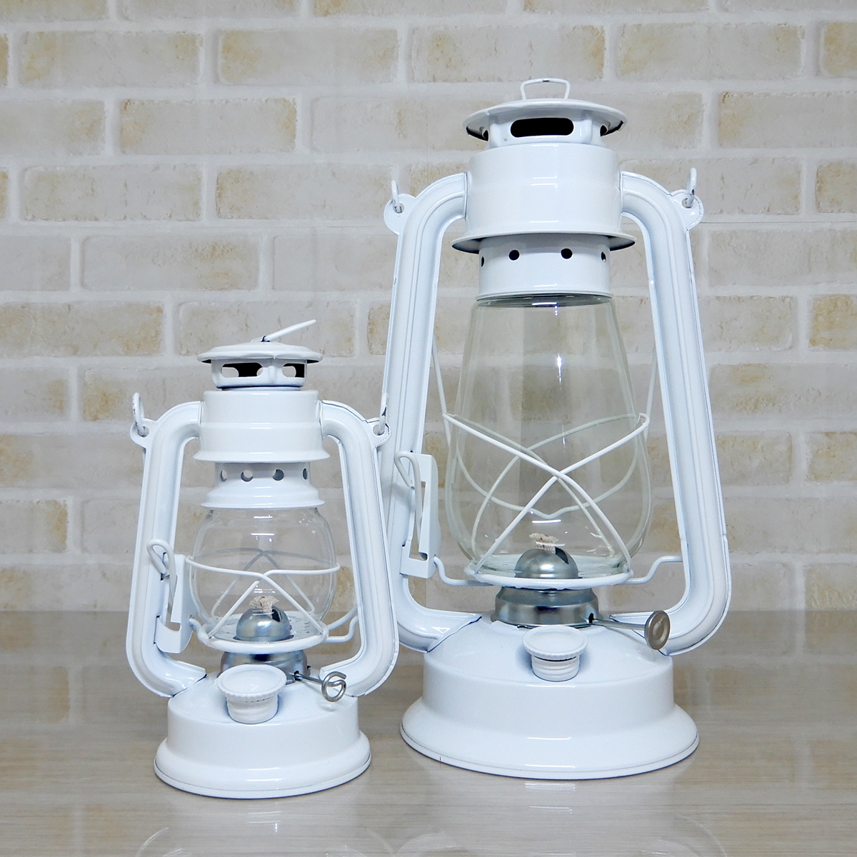 替芯4本付【送料無料】 新品 Hurricane Oil Lantern - White 8 & 12 Set 【日本未発売】◇ハリケーンランタン ホワイト 白 Junior Dietz_画像2