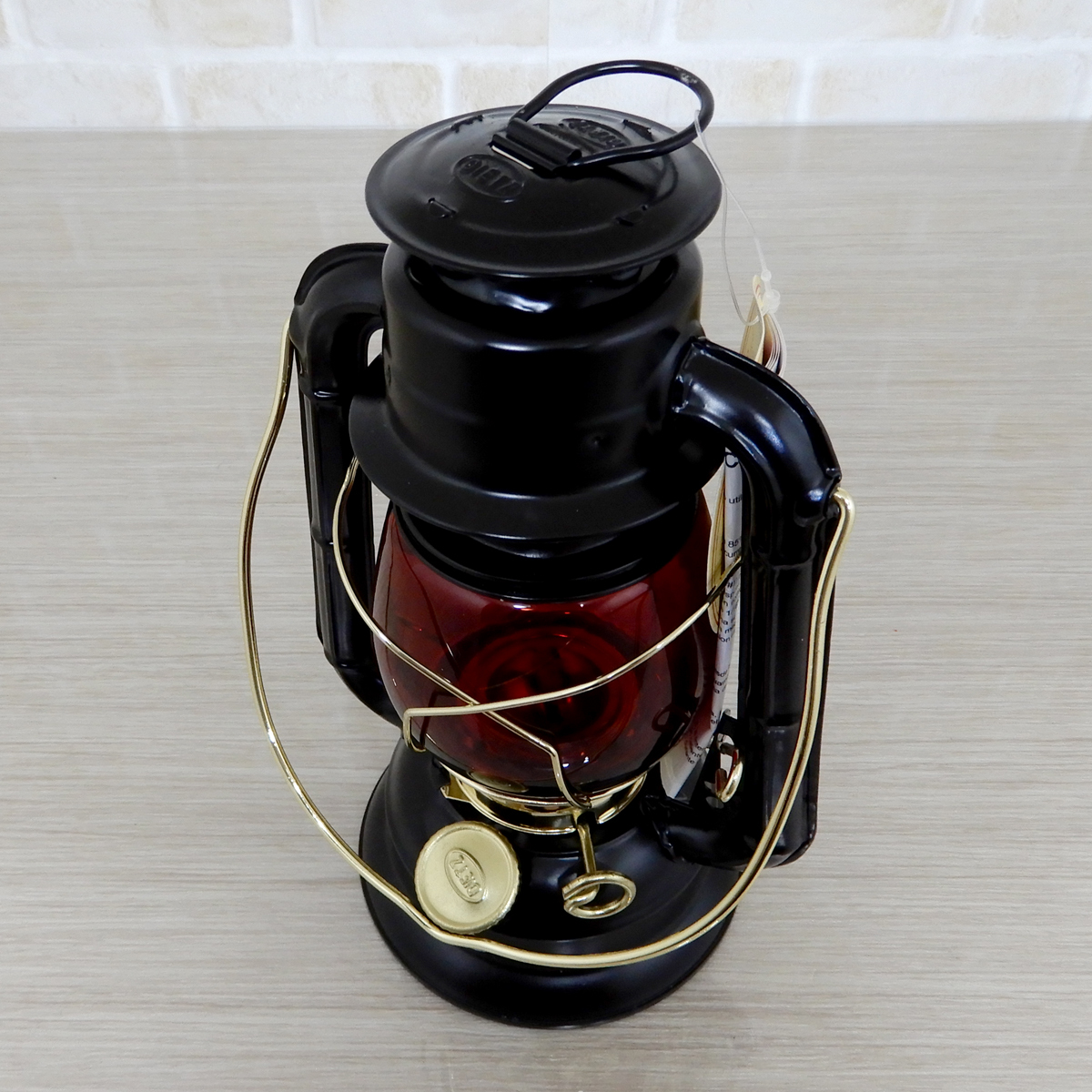 替芯付【送料無料】新品 Dietz #50 Comet Lantern - Black Gold Redグローブ ◇デイツ コメット ブラック ハリケーンランタン 黒金 真鍮 赤