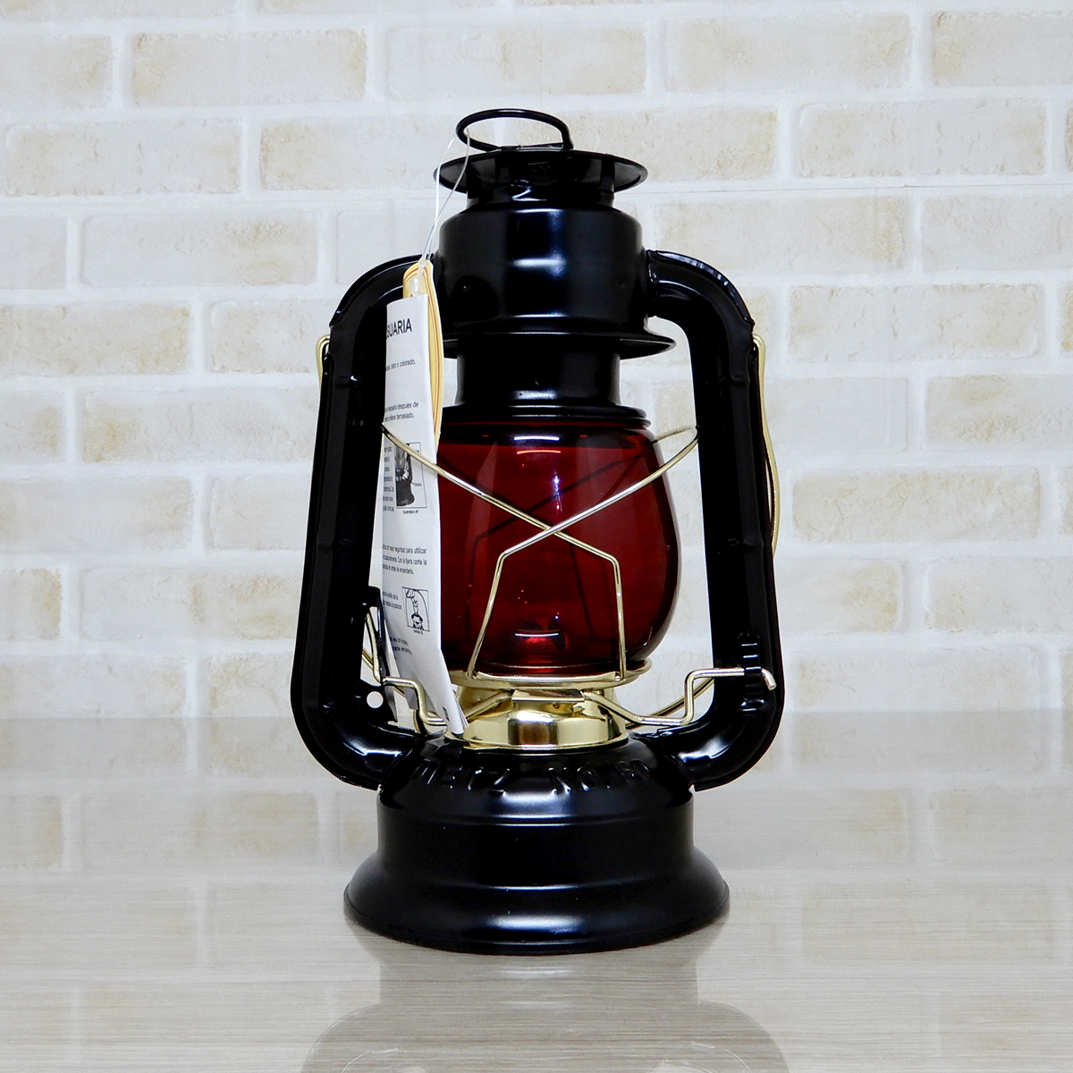 替芯付【送料無料】新品 Dietz #50 Comet Lantern - Black Gold Redグローブ ◇デイツ コメット ブラック ハリケーンランタン 黒金 真鍮 赤