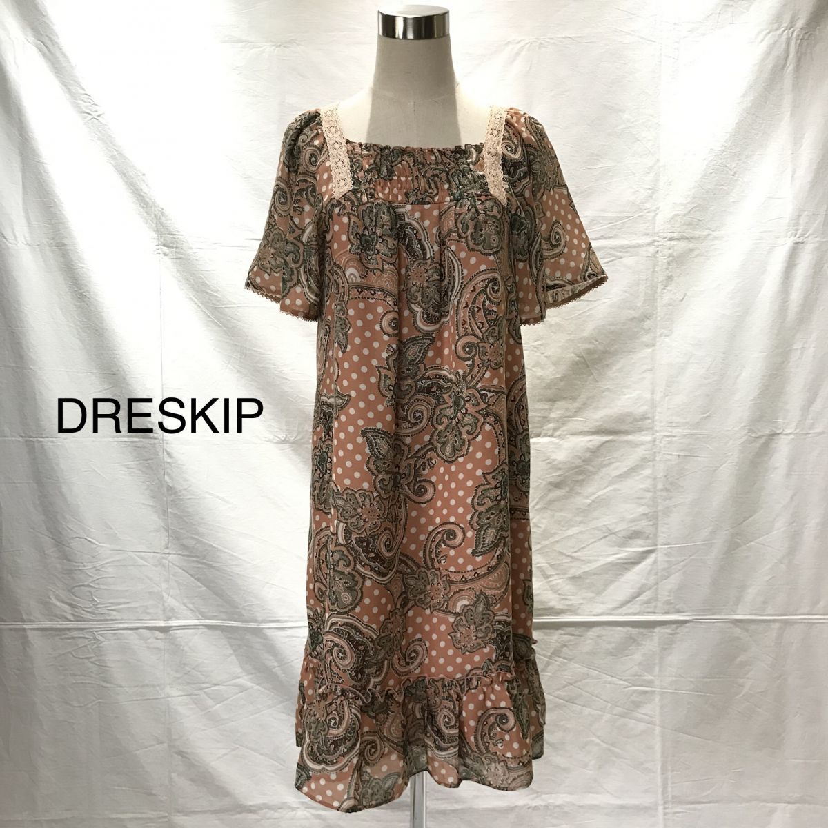 ヤフオク! - 送料無料 美品 DRESKIP ドレスキップ 半袖 フリル...
