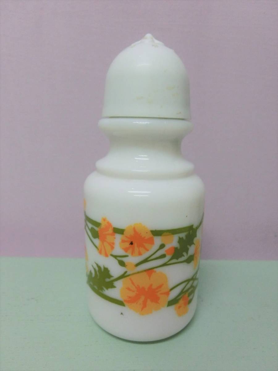 AVON エイボン◆ビンテージ 香水瓶 ガラス ボトル パフューム コロン ミルクガラス 容器 花△Vintage Bottle アンティーク_画像1