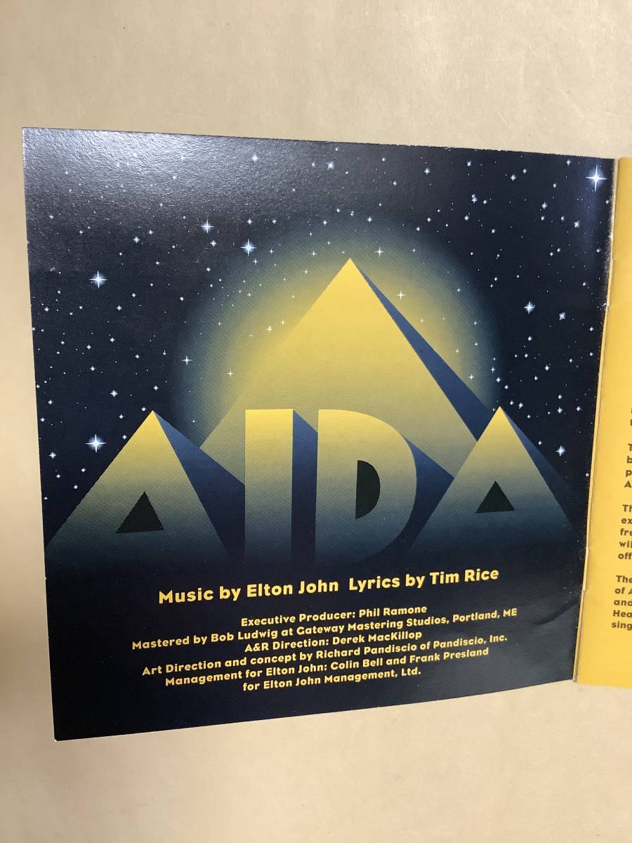 送料無料 ELTON JOHN AND TIM RICE’S「AIDA」輸入盤_画像3