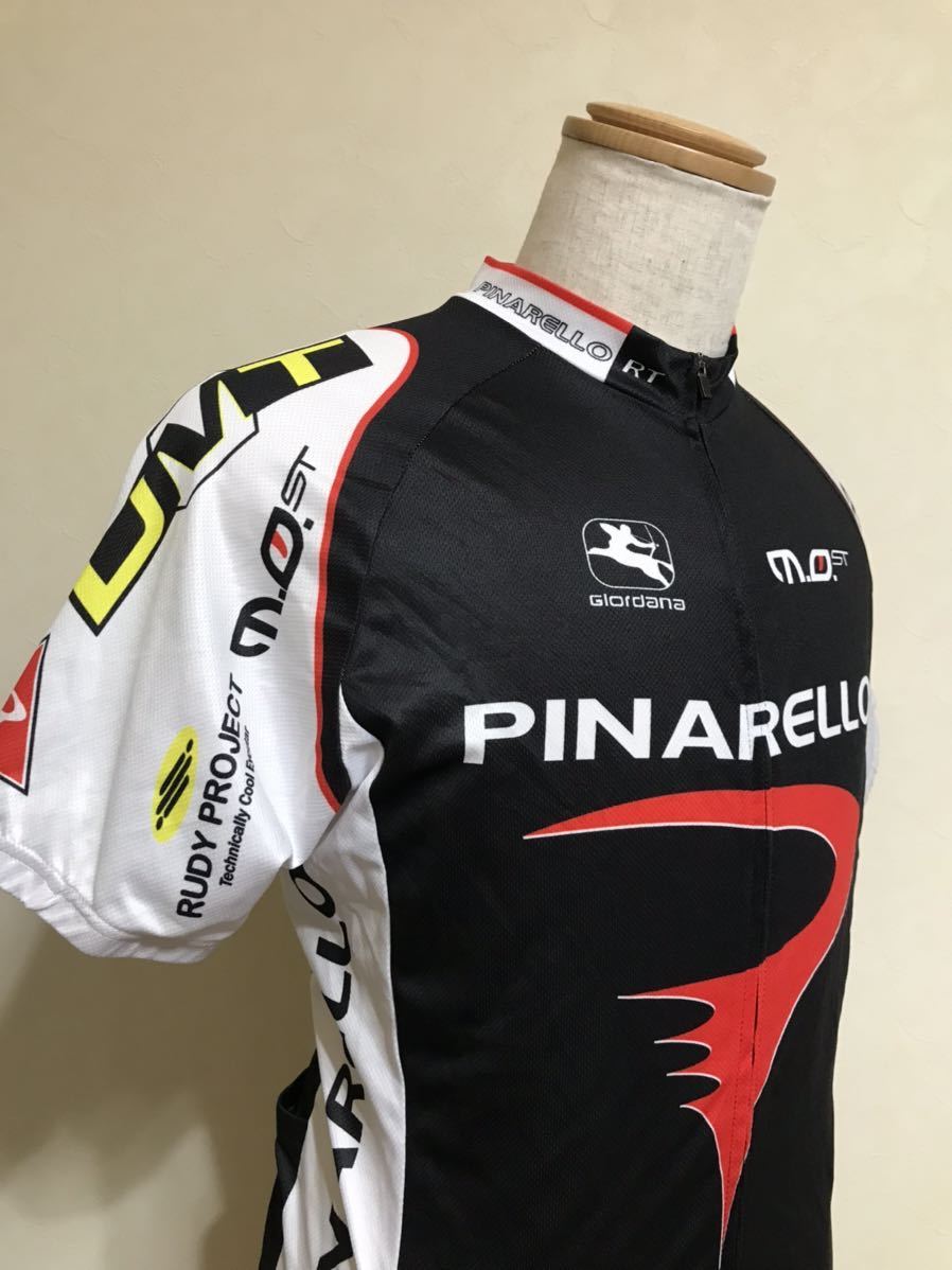 PINARELLO ピナレロ サイクルジャージ ウェア トップス 自転車 ロードバイク サイズL 半袖 黒 白_画像8