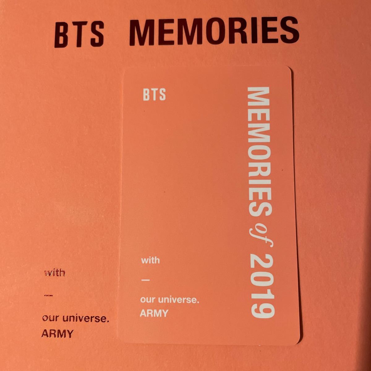 BTS Memories 2019 DVD 公式 ランダムトレカ 【SUGA】【ユンギ】トレカ 防弾少年団