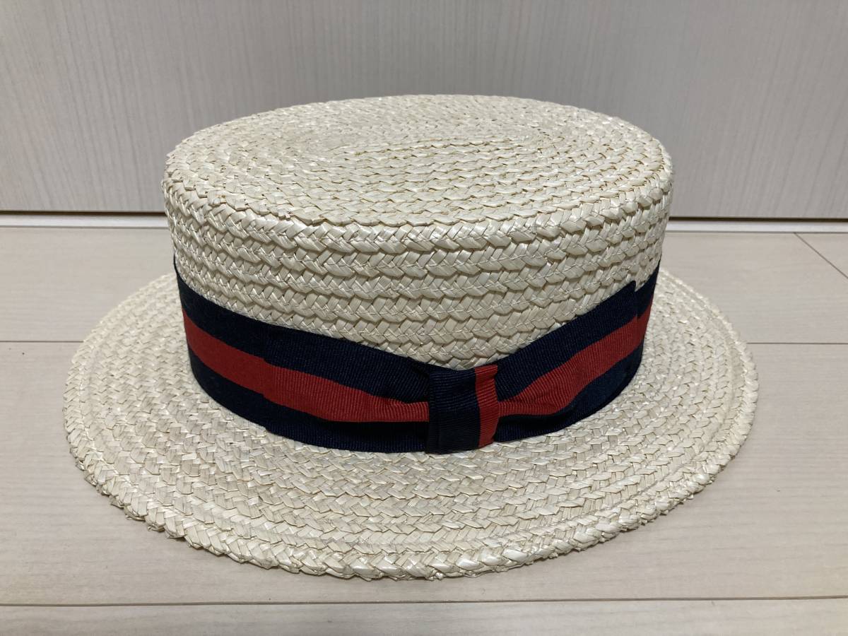 ☆Tesi Hat MADE IN ITALY テシ カンカン帽 天然草ハット イタリア製