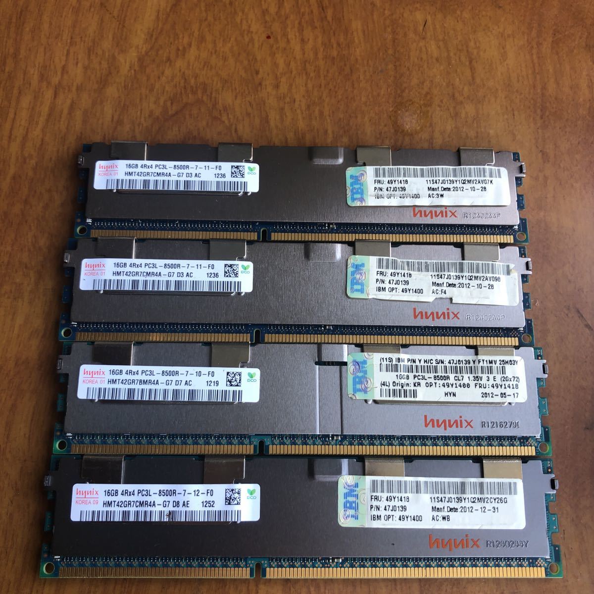 複数入荷 サーバー用 hynix 16GB 4Rx4 DDR3 PC3L-8500R 16GBx4枚中古動作品