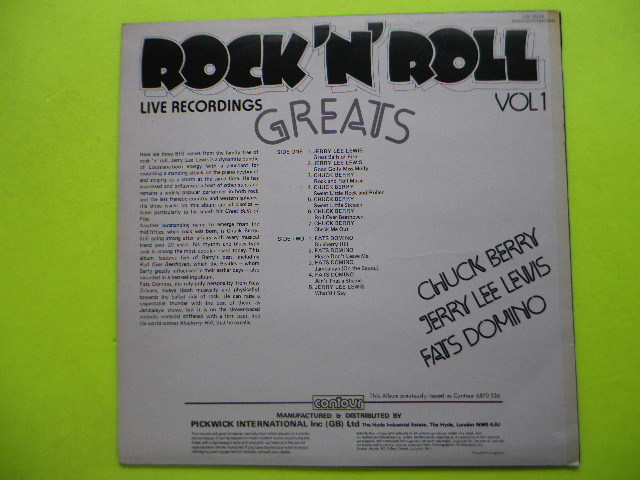 LP（輸入盤）/ROCK'N' ROLL＜GREATS VOL1＞（CHUCK BERRY、JERRY LEE LEWIS。 FATS DOMNO）　☆５点以上まとめて（送料0円）無料☆_画像2