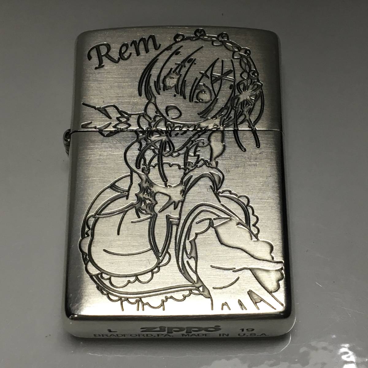 送料無料 Re:ゼロから始める異世界生活 レム ZIPPO 2019年製 中古 リゼロ_画像1