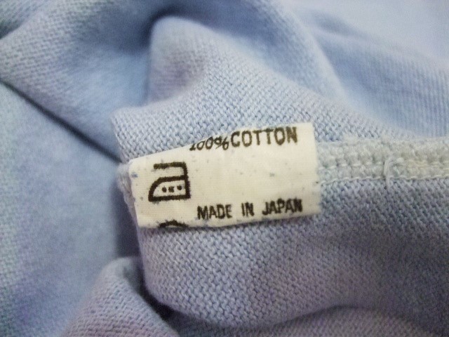【REMINISCENCE/レミニッセンス】VINTAGE ピグメントダイ ポケット Vネック 半袖 Tシャツ LTBLUE Size:M Made in JAPAN 新品デッドストック_画像6