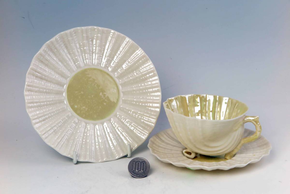 Belleek 　= 　Old カップ&ソーサー＆プレート　　 Cream　　=　 シェルタイプ BB　 (1級品)