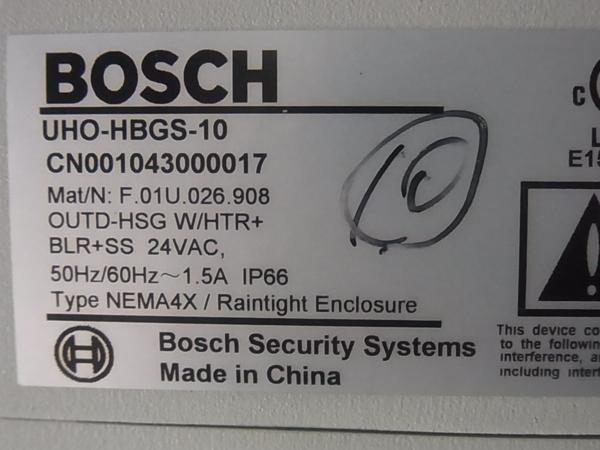 ■■【即決】BOSCH ボッシュ Dinion用 ハウジング + 壁面取付金具 UHO-HBGS-10 取付金具型番 LTC9215/00 　Ｂ_画像10