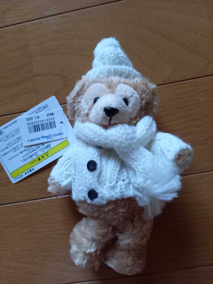 新品タグつき ダッフィー 初期 白タグ 白セーター ぬいぐるみ バッジ