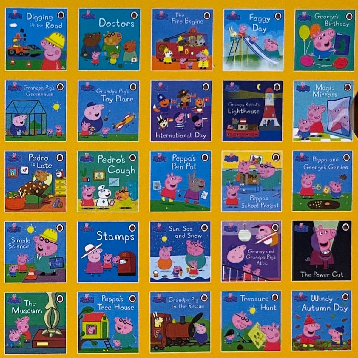 Peppa Pig ペッパピッグ イエロー黄色箱 英語絵本 50冊セット Peppa Pig ペッパピッグ イエロー黄色箱 英語絵本 50冊セット