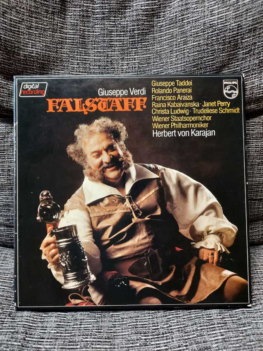 Giuseppe VerdiVerdi Falstaff Karajan Taddei Ludwig Araiza Panerai-LP Philips レコード カラヤンのヴェルディ ファルスタッフ レア