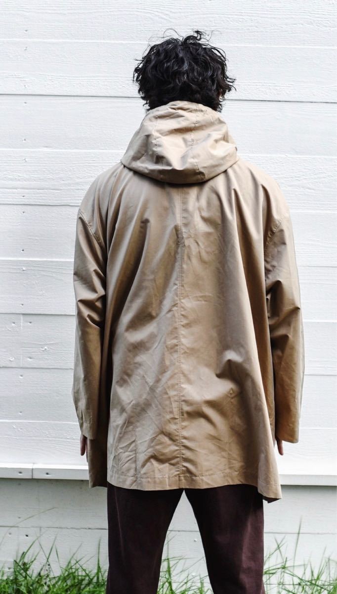 AURALEE FINX POLYESTER HOODED COAT