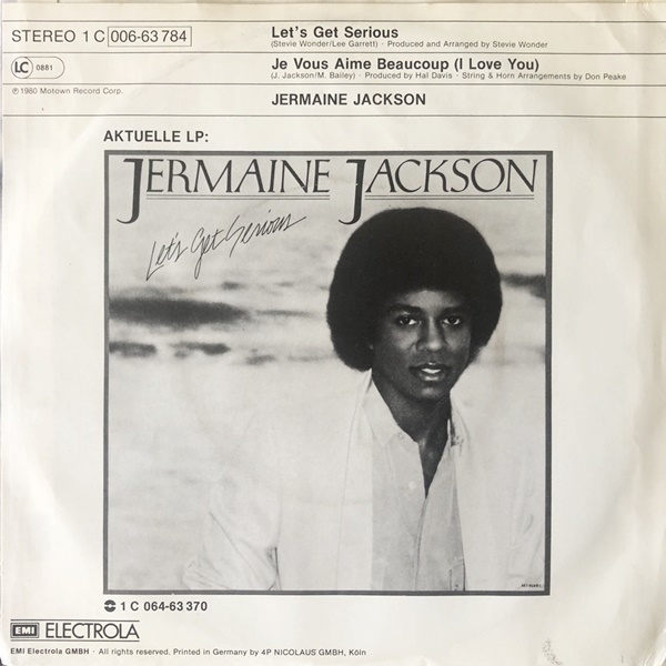 【Disco & Soul 7inch】Jermaine Jackson / Let's Get Serious_画像2