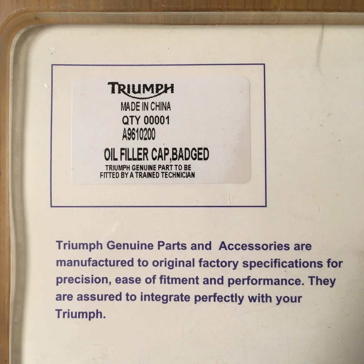 TRIUMPH Thunderbird 1600 1700 Triumph Thunderbird original oil filler cap 