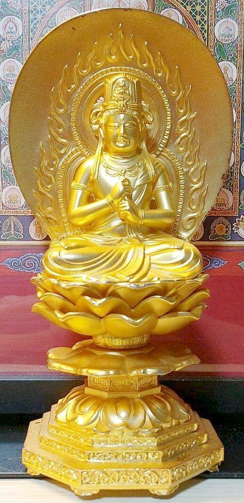 大日如来 B 合金製 高さ15cm 仏教美術 仏像 牧田秀雲作 www