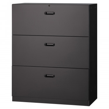 新規購入 壁面収納家具　ラテラル3段　ブラック COM-UAA-B11B(a-1694309) オフィス用品一般