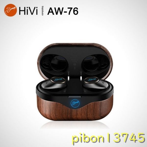 H1220：Hivi AW-76 AW76 TWSTrueワイヤレスBluetooth5.0インイヤーイヤホン スポーツイヤフォン IPX 防汗 高速充電 AACapt-X ヘッドセット