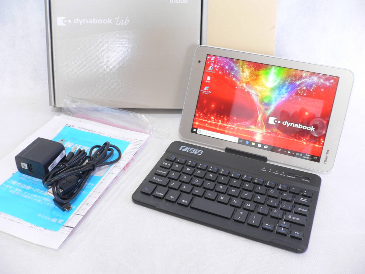 ★極超美【eMMC64GB・Win10・Office2021Pro】8.0WXGA(1280x800)タッチ東芝 dynabook Tab S38/26M Z3735F-Max1.83GHz/KB ストレージ拡張可_東芝の超小型タブレットにもなる2-in-1PC