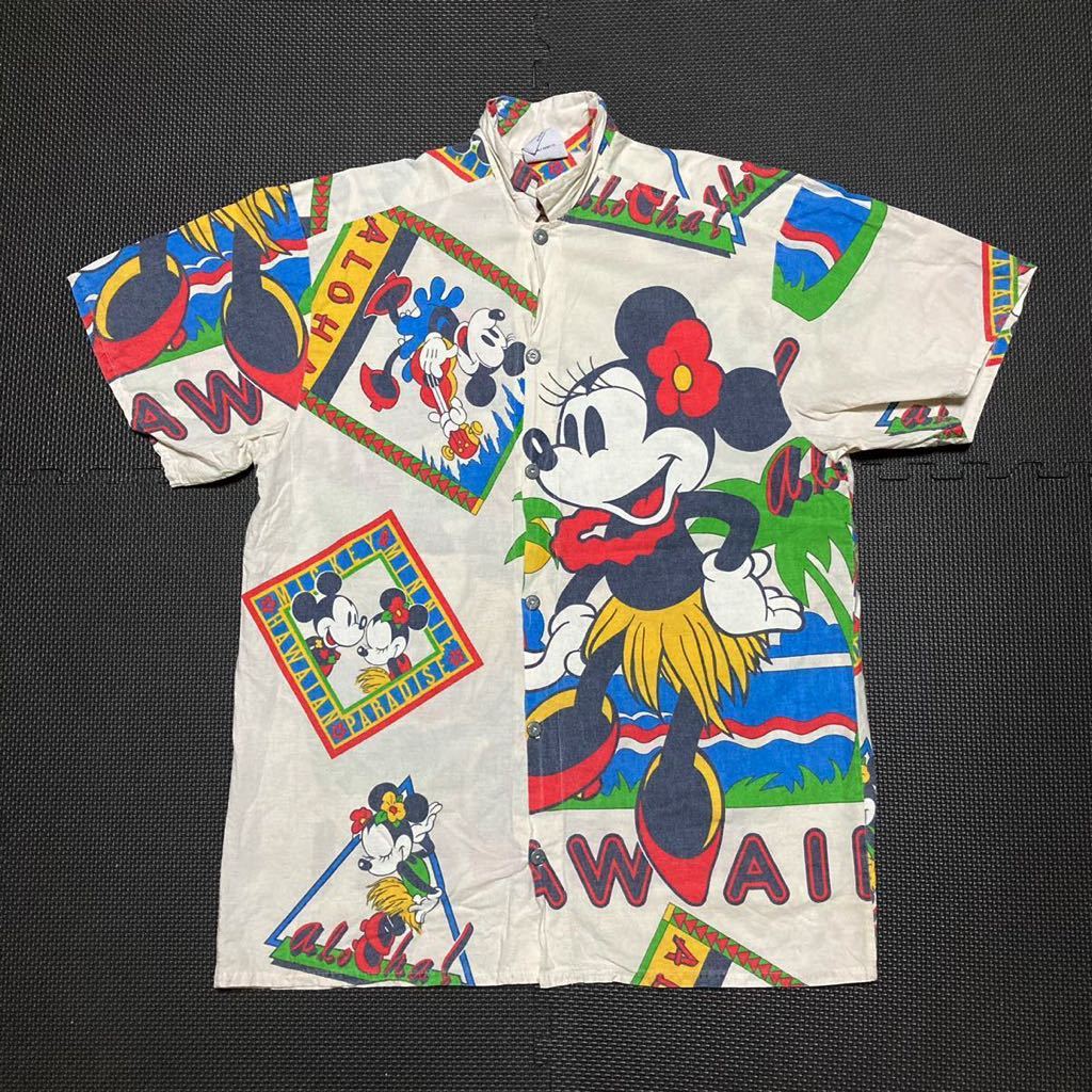 Mickey Mouse ミッキーマウス 90's アロハシャツ ガラシャツ 半袖シャツの画像1