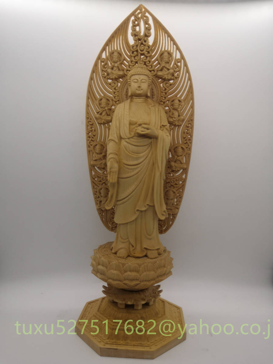 特大 西方三聖 観音菩薩 阿弥陀如来 勢至菩薩 木造 仏像 仏教美術 仏師