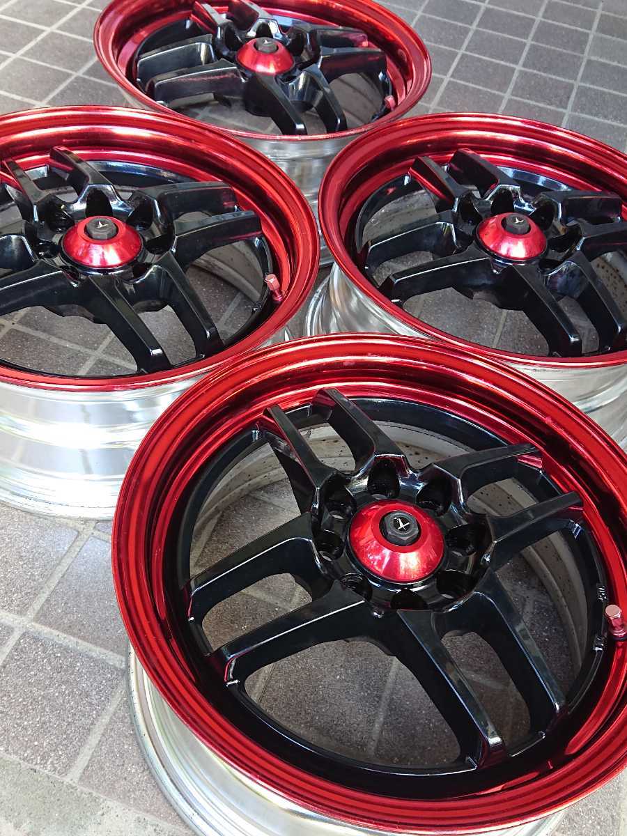 TOM'S NEW ACTION 14×6J+38 4H-100 トムス ニューアクション アルミホイール BLACK×RED アクア スターレット レビン トレノ MR2(AW11)_画像1