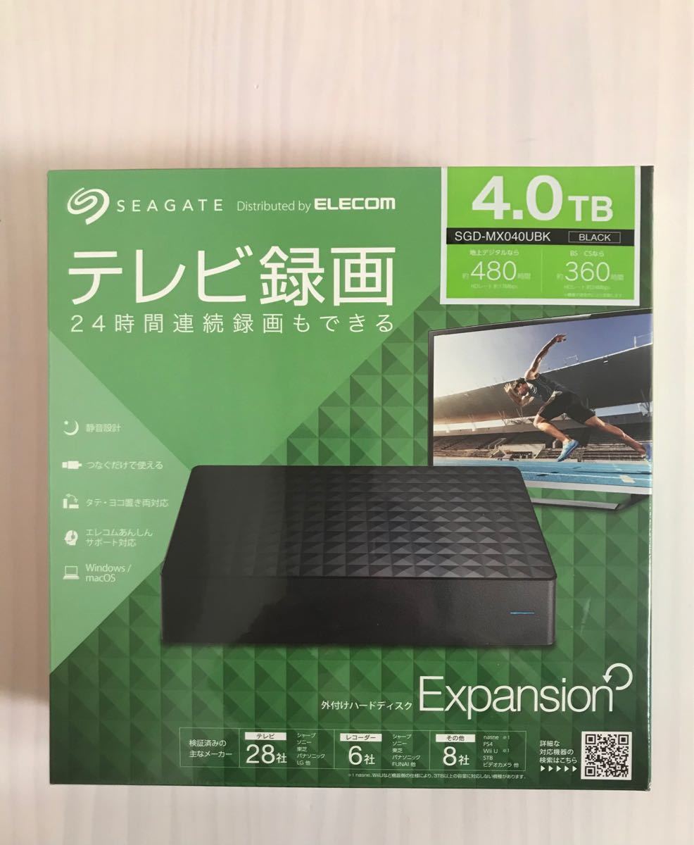 【タイムセール】SGD-MX040UBK 4TB 外付けハードディスク 新品未開封