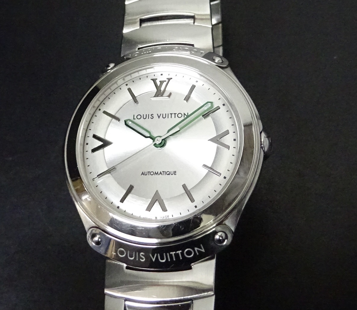  Osaka Hill тонн покупка LOUIS VUITTON Louis Vuitton fifti пять Q6G200 самозаводящиеся часы мужской международный письменная гарантия есть оригинальный внутри наружная коробка есть подлинный товар 