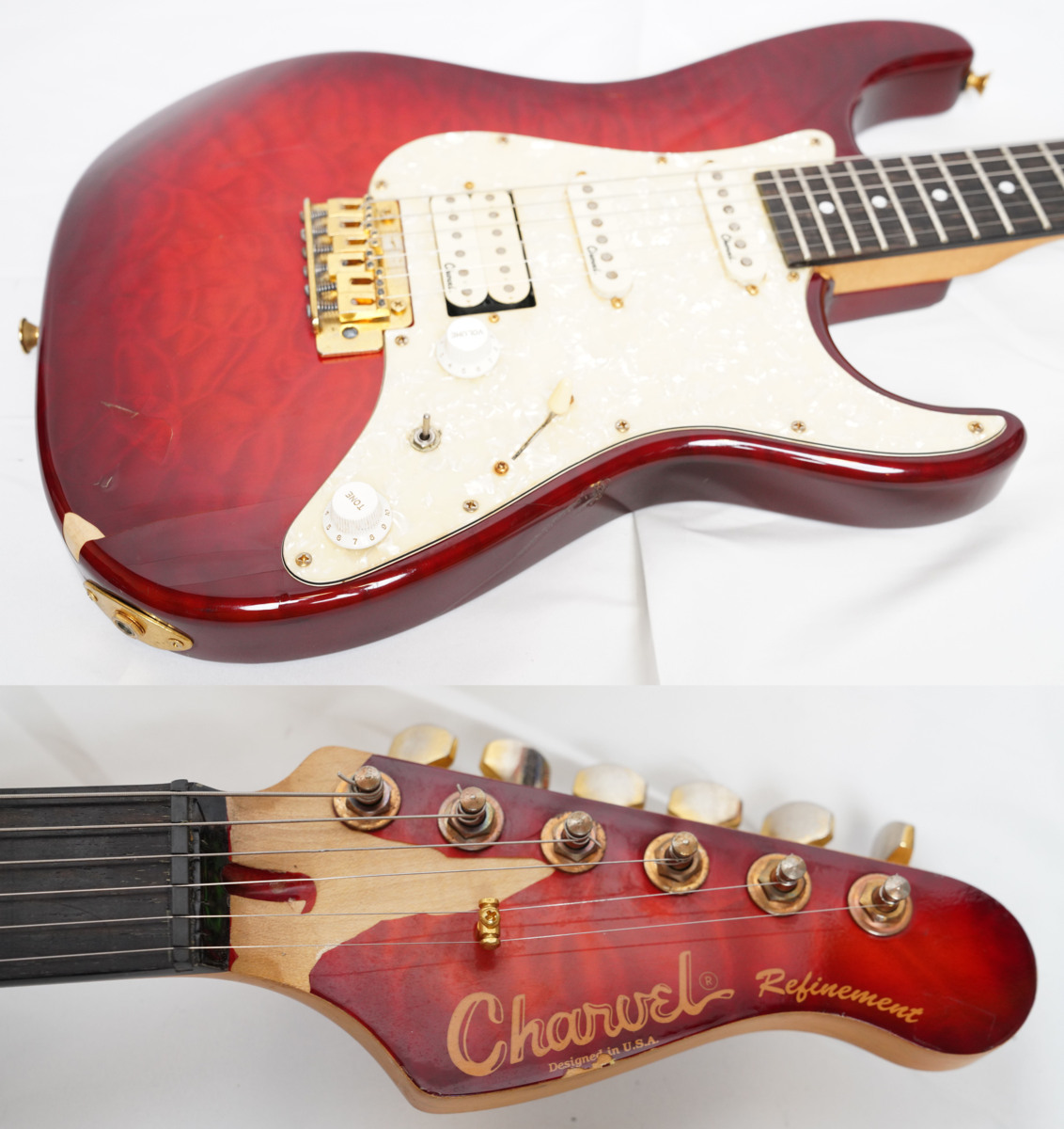 ☆Charvel☆Refinement R-U38 Trans Red ストラトタイプ 90年代 ☆Charvel☆Refinement R-U38 Trans Red ストラトタイプ 90年代