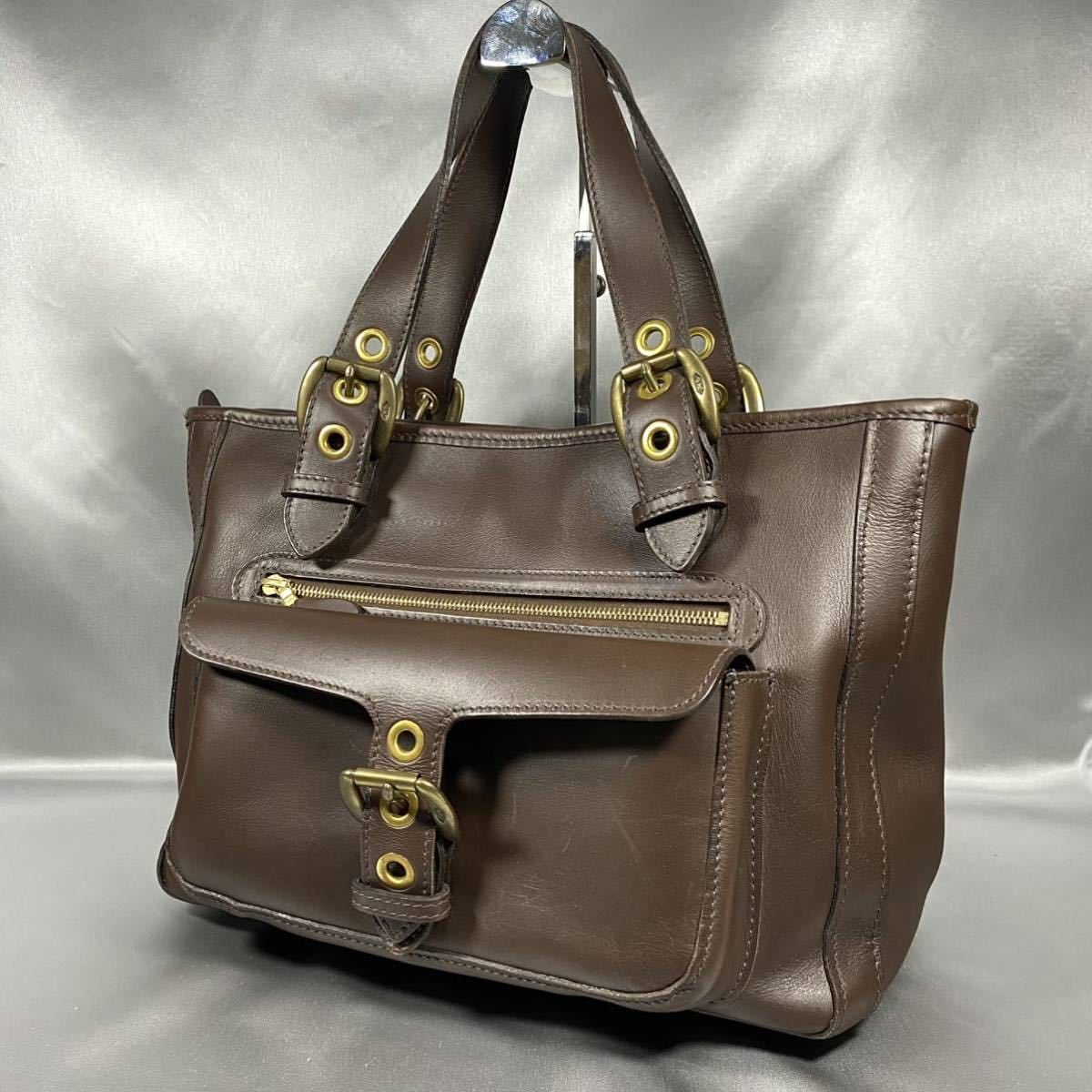 即決 J&M DAVIDSON ジェーアンドエム ダビッドソン レザー ブラウン