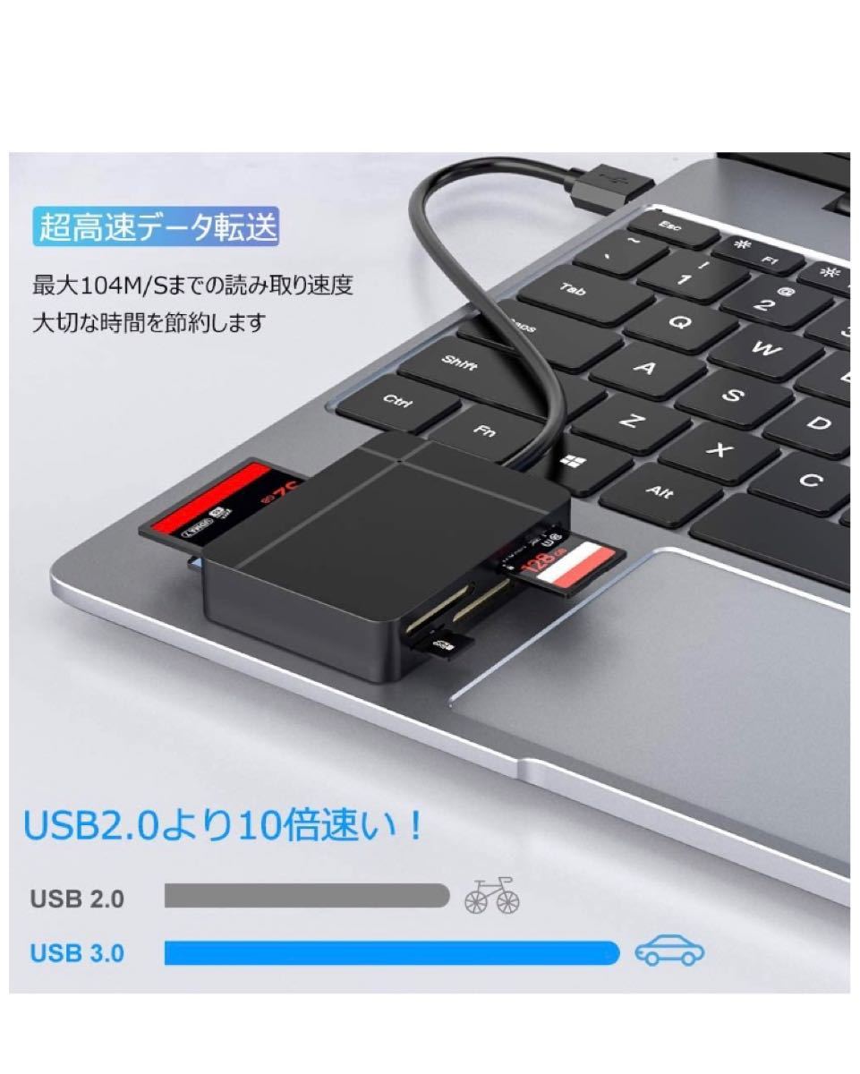 Hoplaza USB 3.0 マイクロ SD カード リーダー TF/Micro SD/SD/MS/XD/CF 