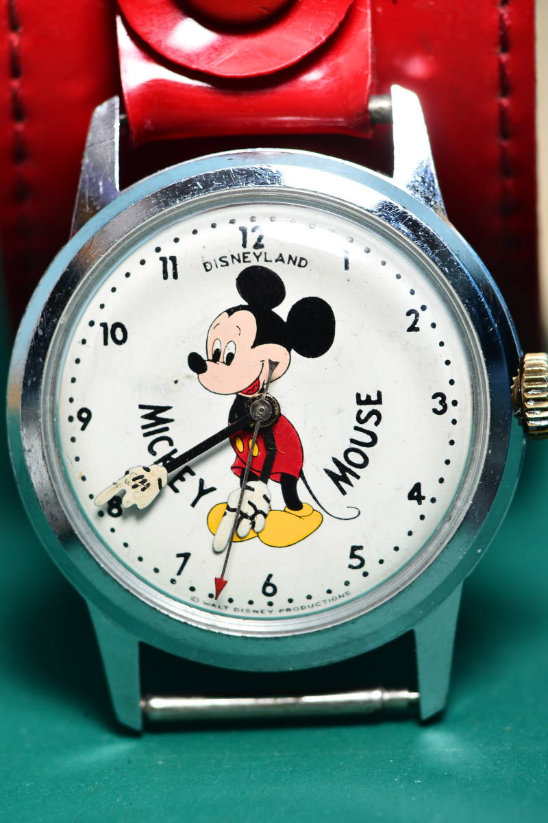 ふるさと納税 即決 レア DISNEYLAND ミッキーマウス 手巻時計 最高級17
