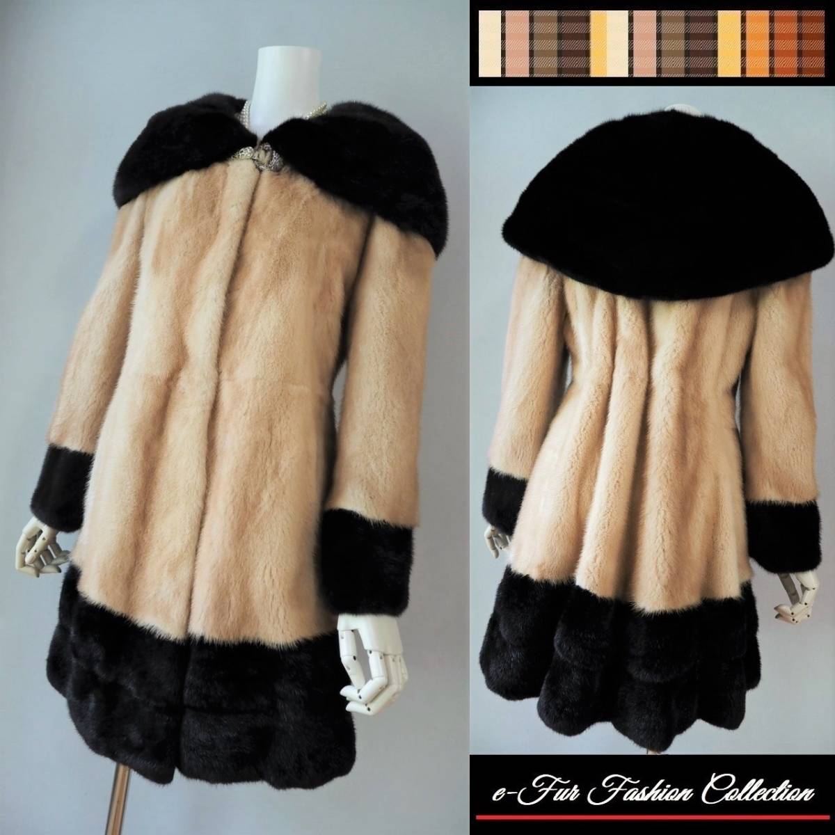 パリの貴婦人を思わせる優雅な一着☆クラシカルな上品さ漂う、ゴージャスなミンクコート リアルファーコート レディース 毛皮コート