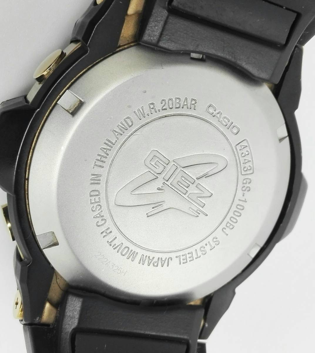 CASIO カシオ G‐SHOCK ジーショック GS-1000BJ アナログ デイト スモセコ クォーツ メンズ 腕時計 ゴールド ブラック ラバーベルト_画像6