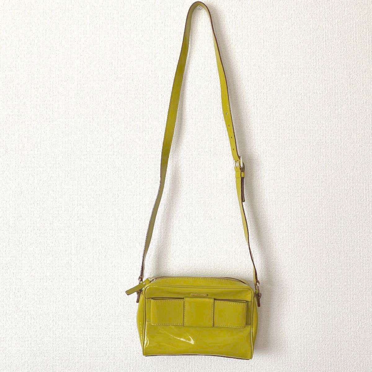 kate spade new york】リボンショルダーバック エナメル