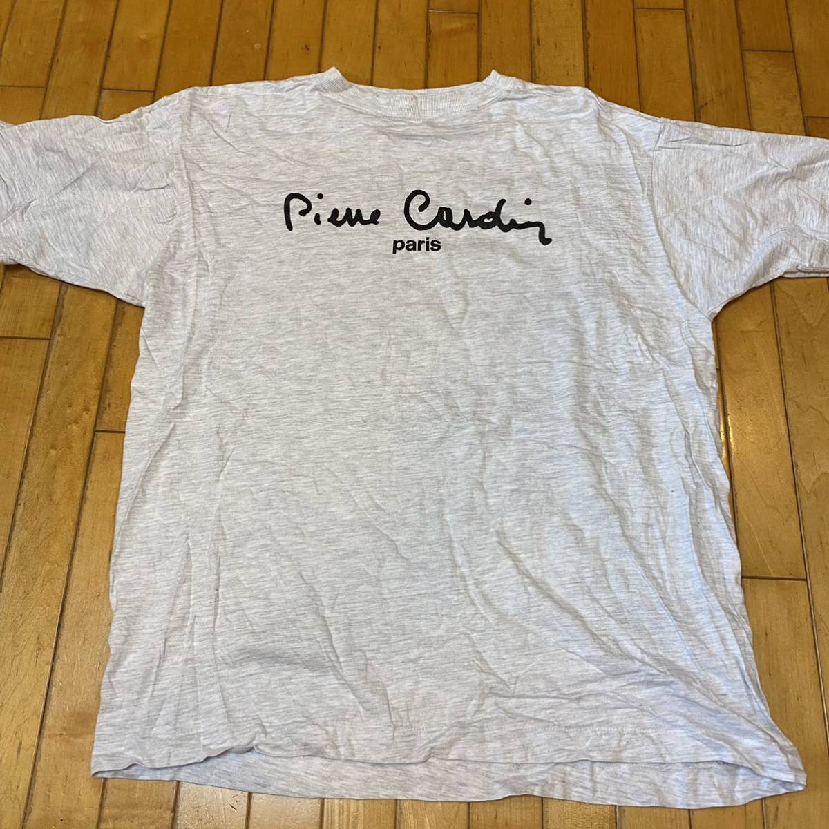 PIERRE CARDAN ピエールカルダン Tシャツ グレー XL vintage ビンテージ _画像2