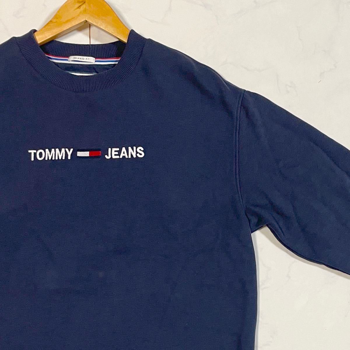 Tommy jeans トミージーンズ 古着 ビンテージ スウェット トレーナー ネイビー