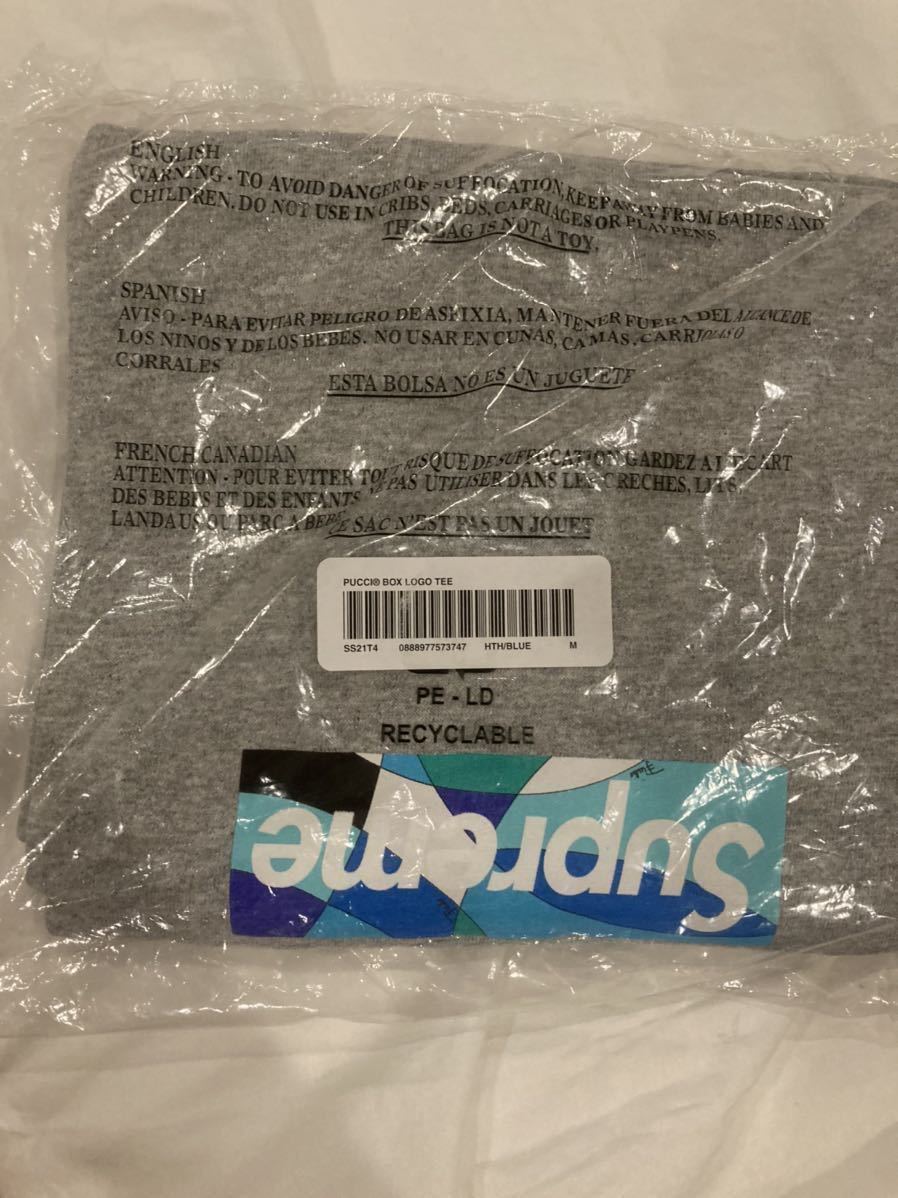 即決】海外正規 Supreme×Emilio Pucci☆Box Logo Tee Mサイズ グレー