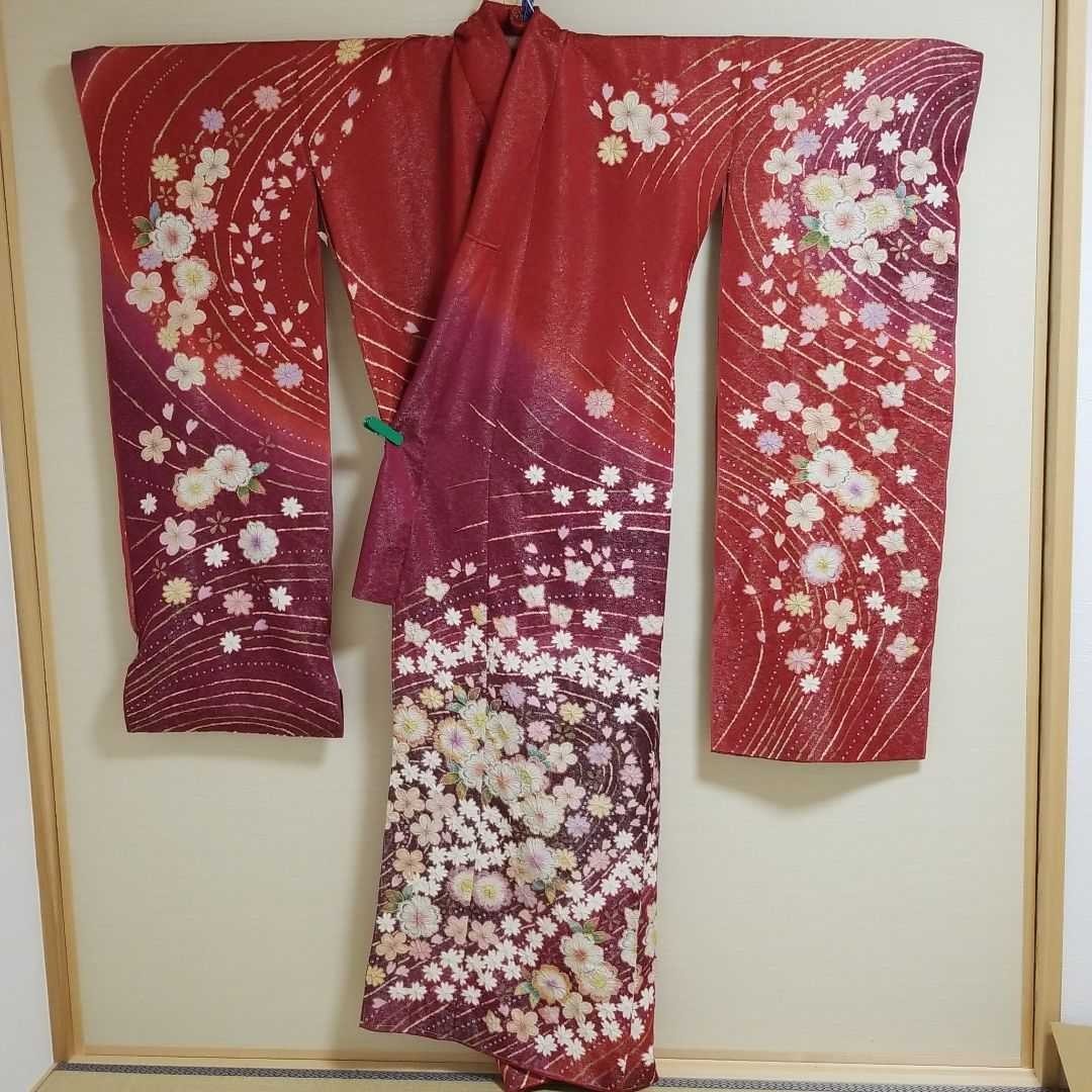 タイムサービス!!『翠山工房 夢幻辻ヶ花』 未仕立て品 仮絵羽 金彩