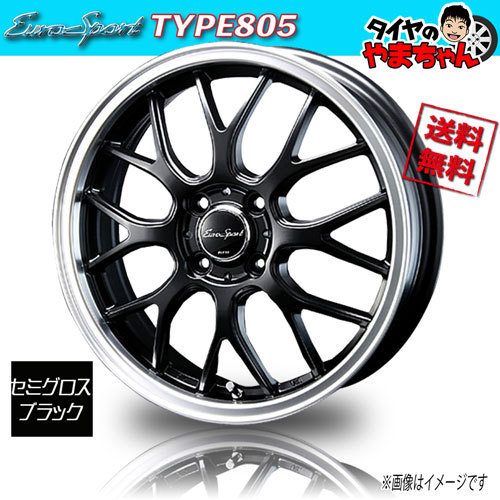 ホイール新品 4本セット BLEST ユーロスポーツ TYPE805 セミグロスブラック メッシュ 16インチ 4H100 6J+40 業販4本購入で送料無料