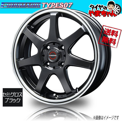 ホイール新品 4本セット BLEST ユーロマジック TYPE S-07 セミグロスブラック 14インチ 4H100 5.5J+38 業販4本購入で送料無料_画像1