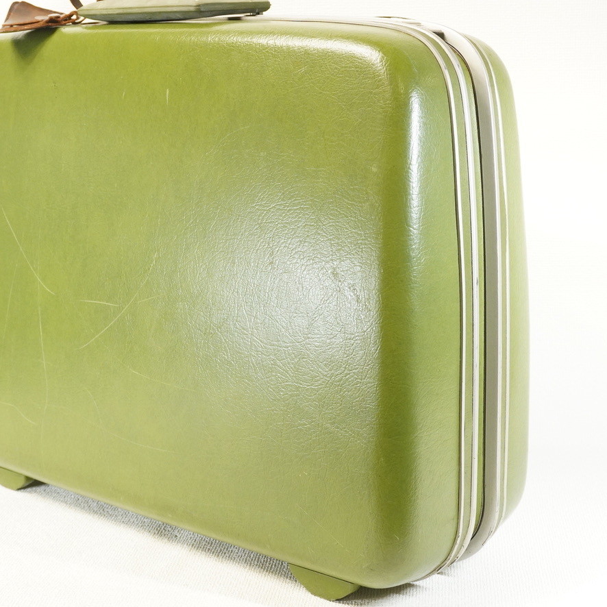  американский Vintage 1950~1960 годы America Samsonite производства Samsonite чемодан зеленый Estate распродажа ATN