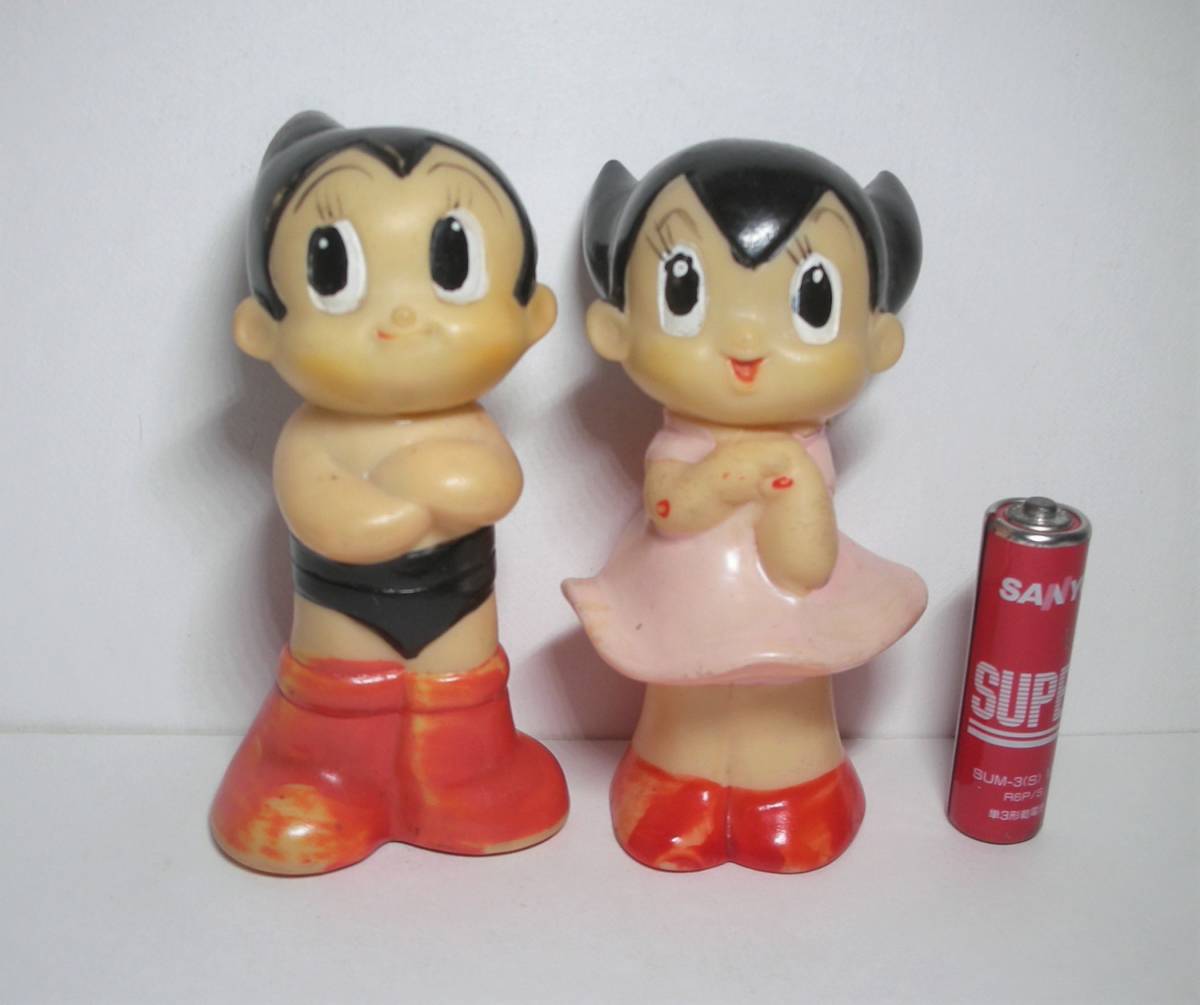 鉄腕アトム/Mighty Atom/ASTRO BOY ウランちゃん ソフトビニール人形（アトム難あり） 2点セット_画像1