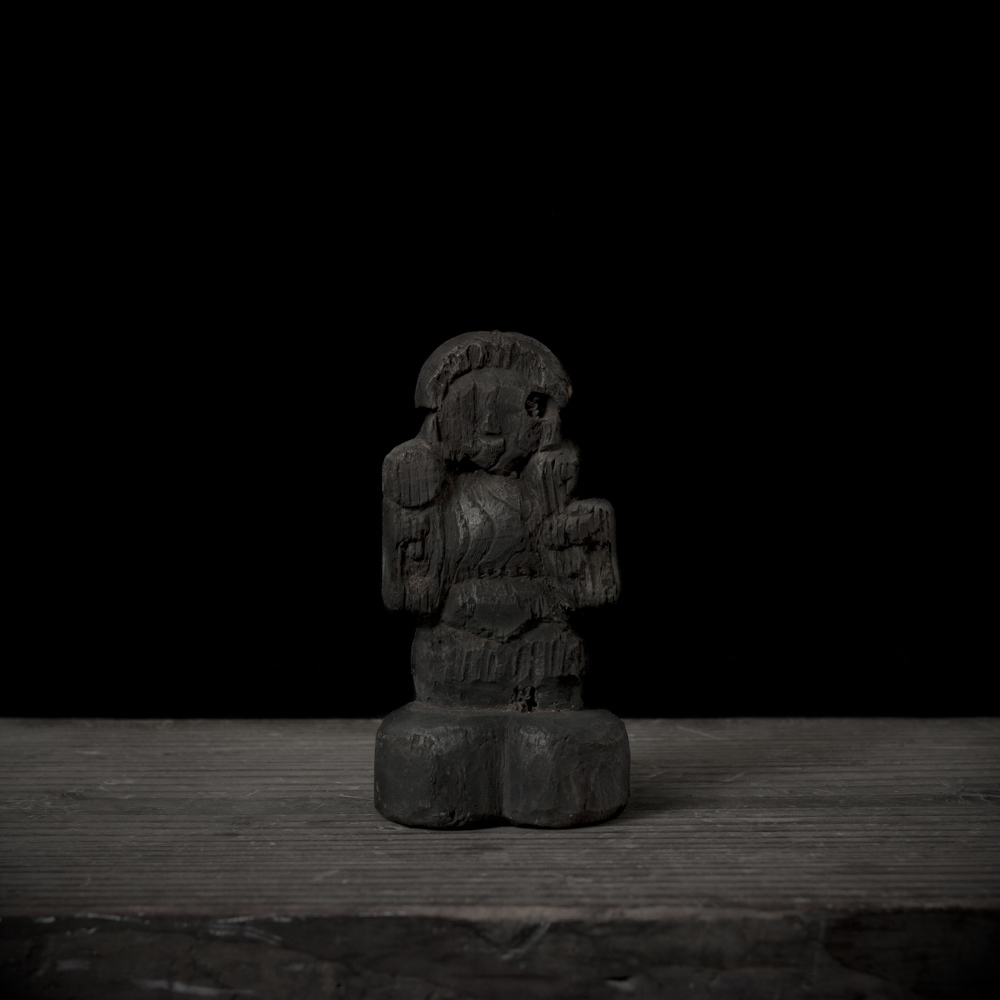 七福神 大黒天木像, 日本, 江戸時代 18世紀. (宗教 神道 仏教 密教