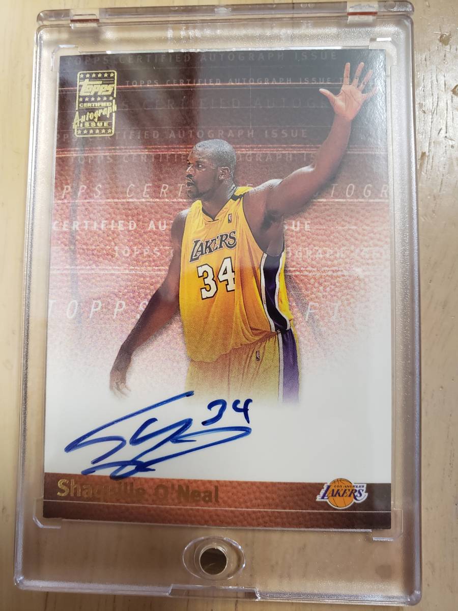 サイン 2000 -01 Topps SHAQUILLE O'NEAL Auto / シャキール オニール Autograph (Unstoppable SHAQ) LA Lakers