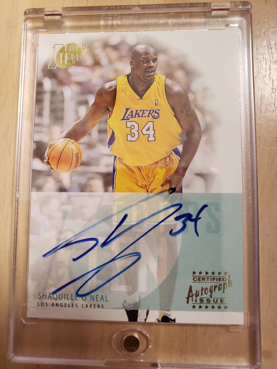 SP サイン 2001 -02 Topps Ten SHAQUILLE O'NEAL Auto / シャキール オニール Autograph LA Lakers_画像1